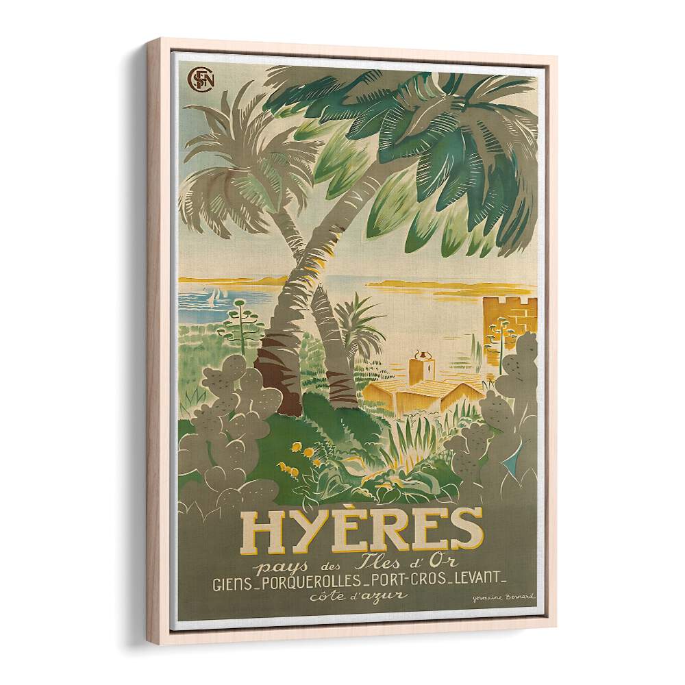 Bring charm to your decor with HYERES, VINTAGE TRAVEL POSTERS, capturing the essence of Hyères, France.