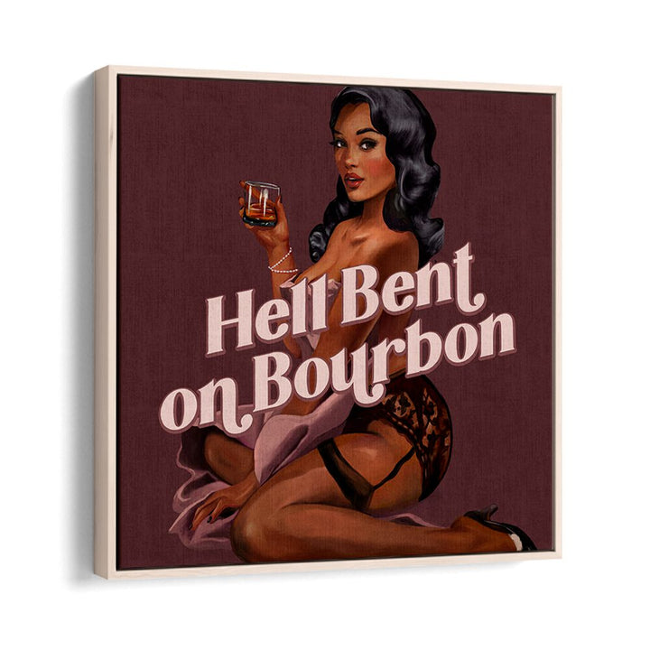 Stylish HELL BENT, PORTRAITS artwork features a confident woman, showcasing femininity and strength. Perfect for any space.