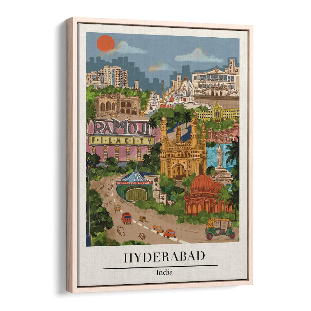 Explore vibrant Hyderabad with stunning travel posters by Saumya Agarwal, capturing the city's rich culture and history.