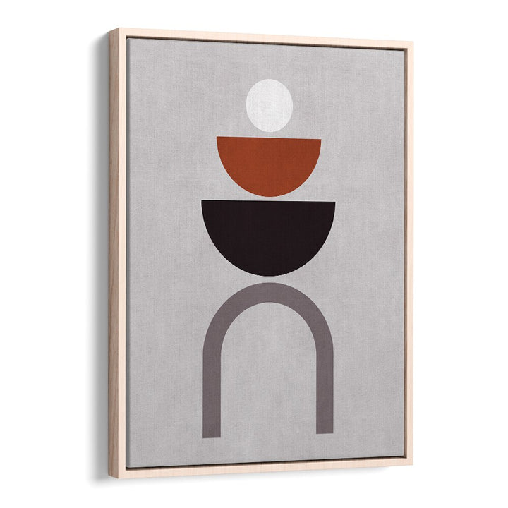 Abstract design featuring shapes in warm tones, perfect for modern decor. LINES AND CIRCLES XVII, BOHO ART PAINTINGS.