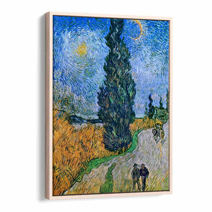 VINCENT VAN GOGH'S ROAD WITH CYPRESS AND STAR (1890) ,  VINTAGE PAINTINGS