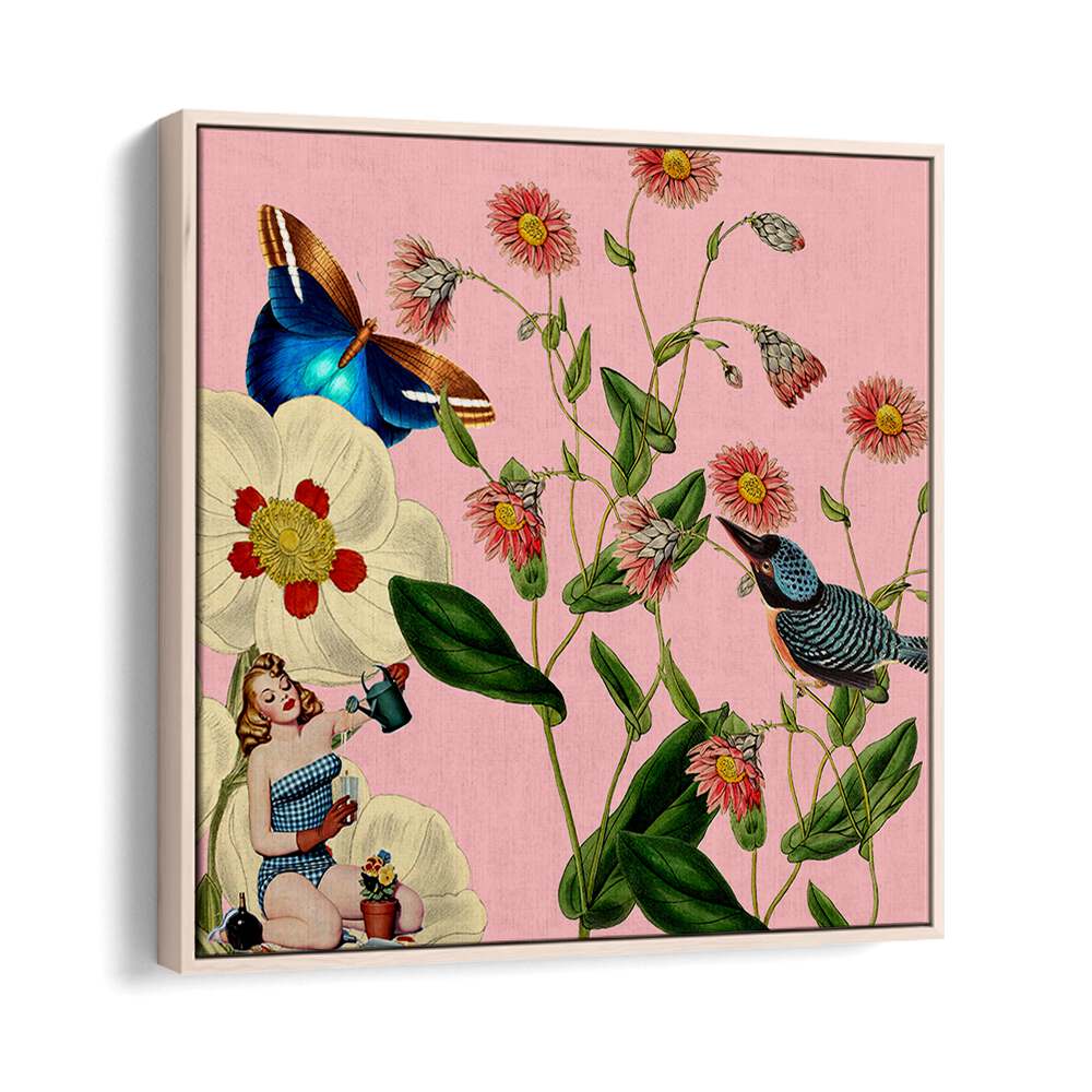 Vibrant BIG FLOWER DREAM, FLORAL FLOWER PAINTINGS showcase colorful blooms and butterflies, perfect for any space.