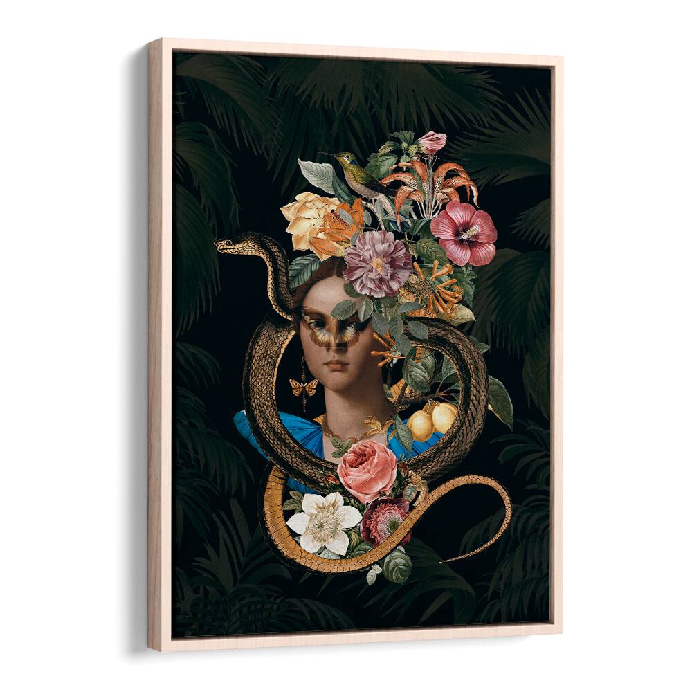 SNAKE PRINCESS, ALTERED ART PRINTS by Andrea Haase features a captivating blend of fantasy and elegance.