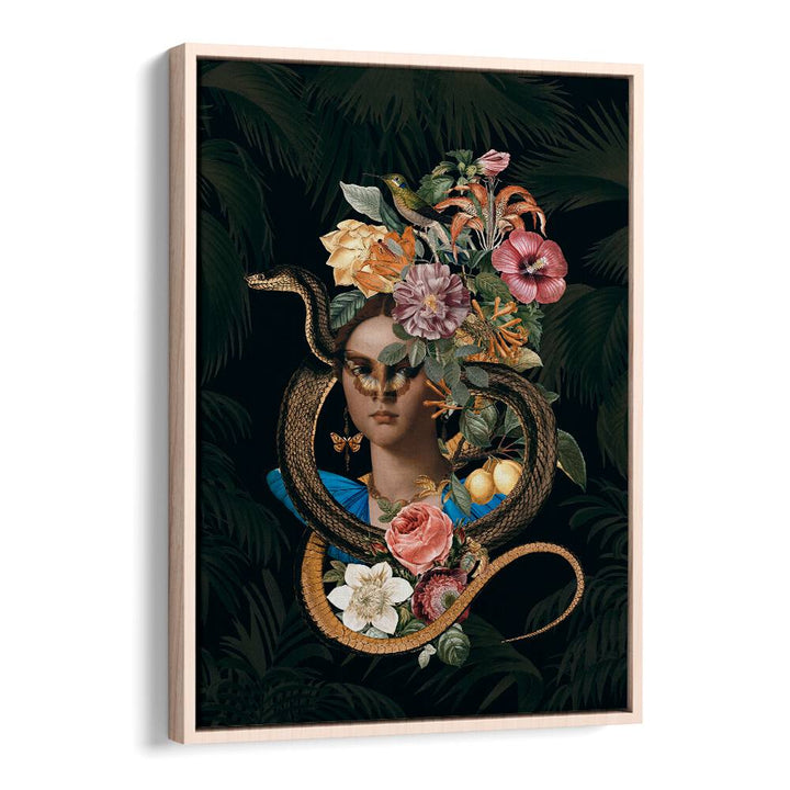 SNAKE PRINCESS, ALTERED ART PRINTS by Andrea Haase features a captivating blend of fantasy and elegance.