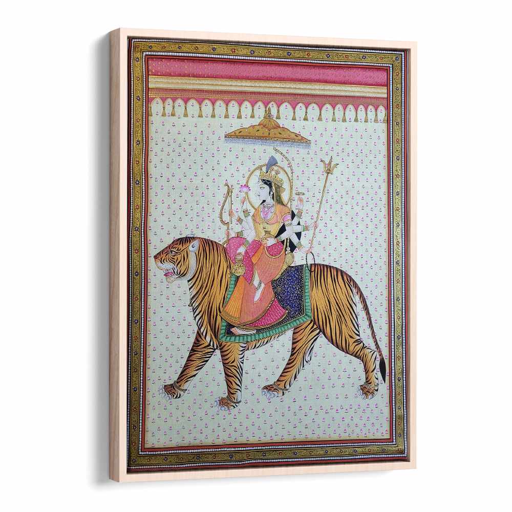 Experience the divine essence of MAA DURGA, INDIAN ART PAINTINGS, showcasing intricate details and vibrant colors.