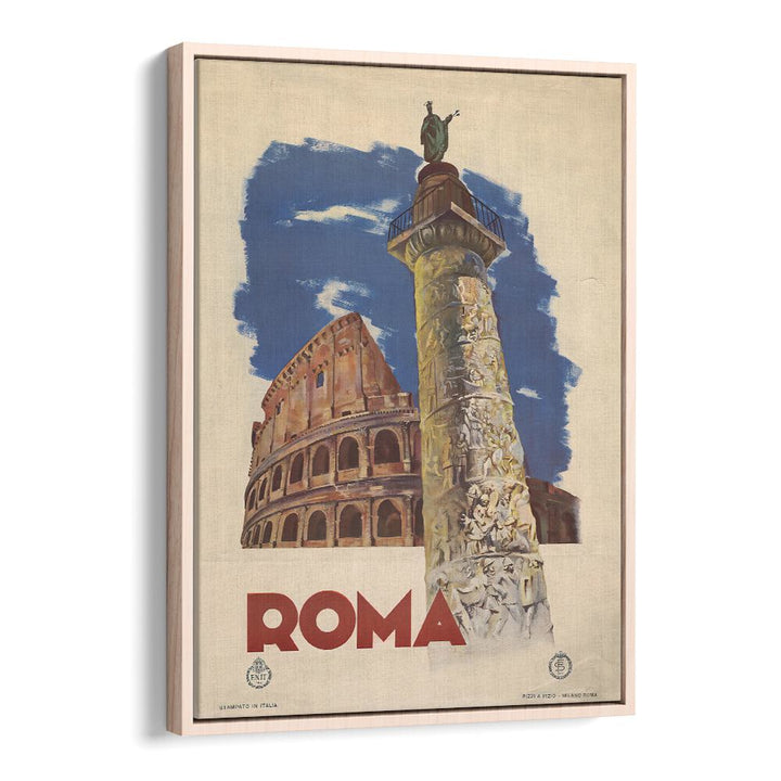 Stylish ROMA, VINTAGE TRAVEL POSTERS featuring iconic architecture, perfect for enhancing your home decor.