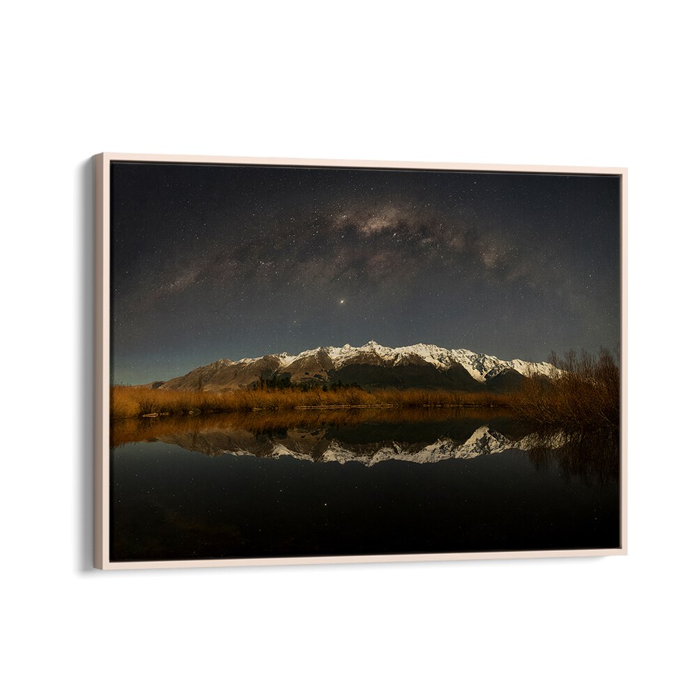 Stunning SNOW MOUNTAIN UNDER MOONLIGHT , PHOTOGRAPHY PRINTS showcasing a serene landscape illuminated by moonlight.
