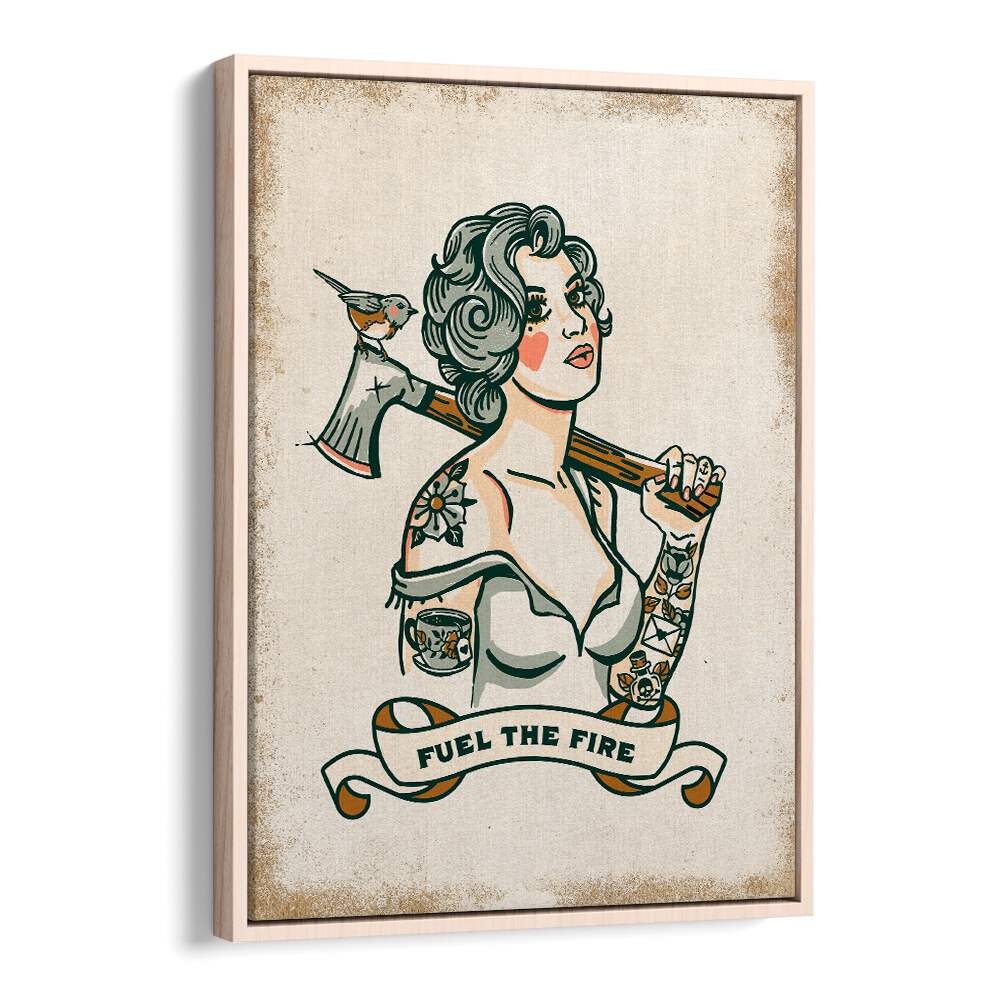Stylish depiction from "FUEL THE FIRE, PORTRAITS" collection, showcasing a confident woman with creative flair.