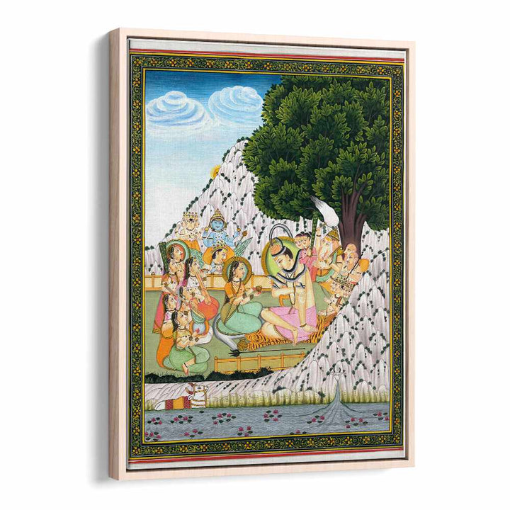 Exquisite LORD SHIVA TAKING BHANG, INDIAN ART PAINTINGS showcasing vibrant spirituality and culture. Perfect for your decor.
