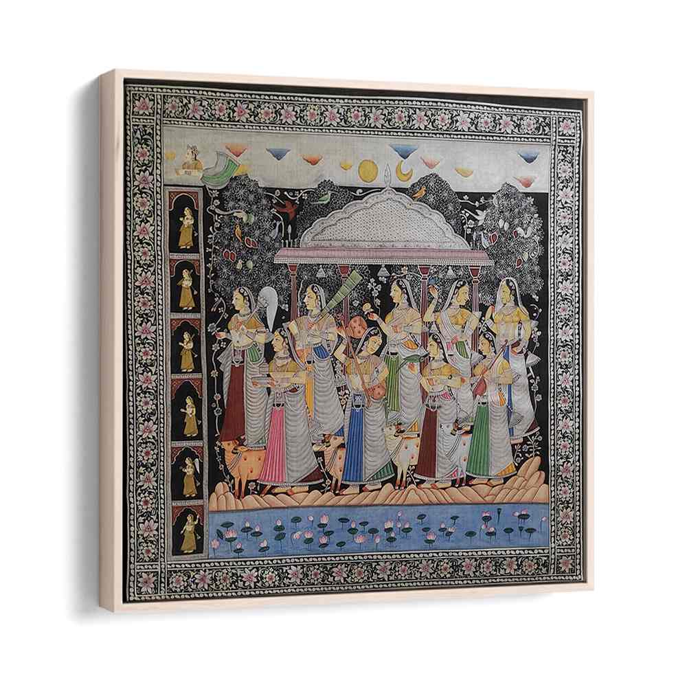 Exquisite KRISHNA GOPIKA, INDIAN ART PAINTINGS showcasing vibrant cultural heritage and divine essence for your space.