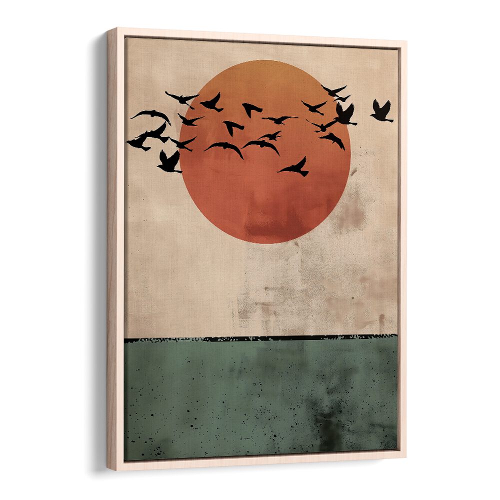 BIRDS FLYING IN THE SUNSET, LANDSCAPE PAINTINGS by Andreas Magnusson captures nature's beauty in stunning art.