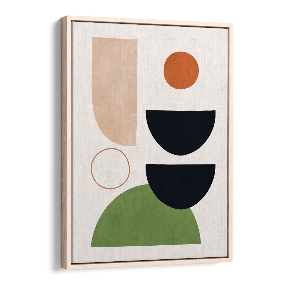 Colorful geometric shapes in the EXPRESSIVE CIRCLES X, BOHO ART PAINTINGS enhance your creative space beautifully.