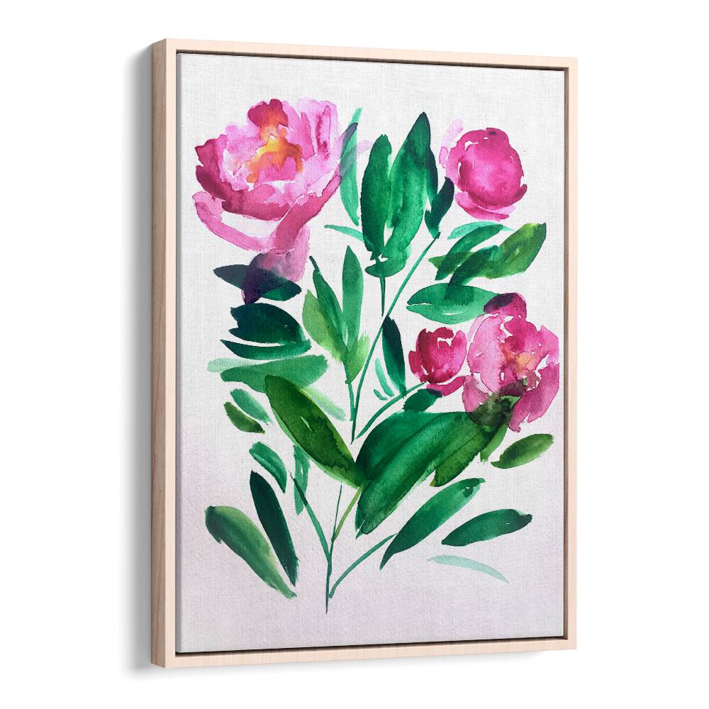 PEONIES III , FLORAL FLOWER PAINTINGS