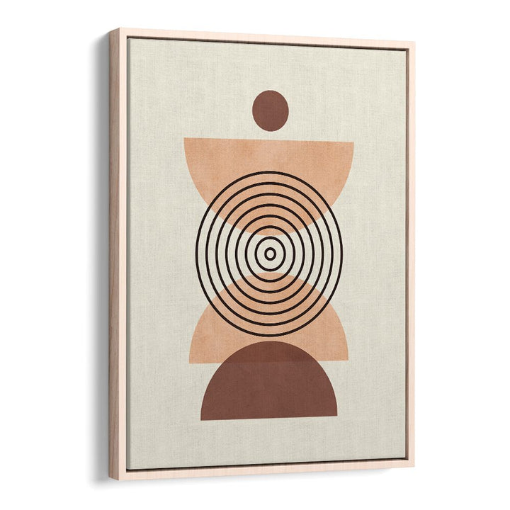 Boho art painting "LINES AND CIRCLES III" features a blend of earthy tones and geometric shapes for creative spaces.