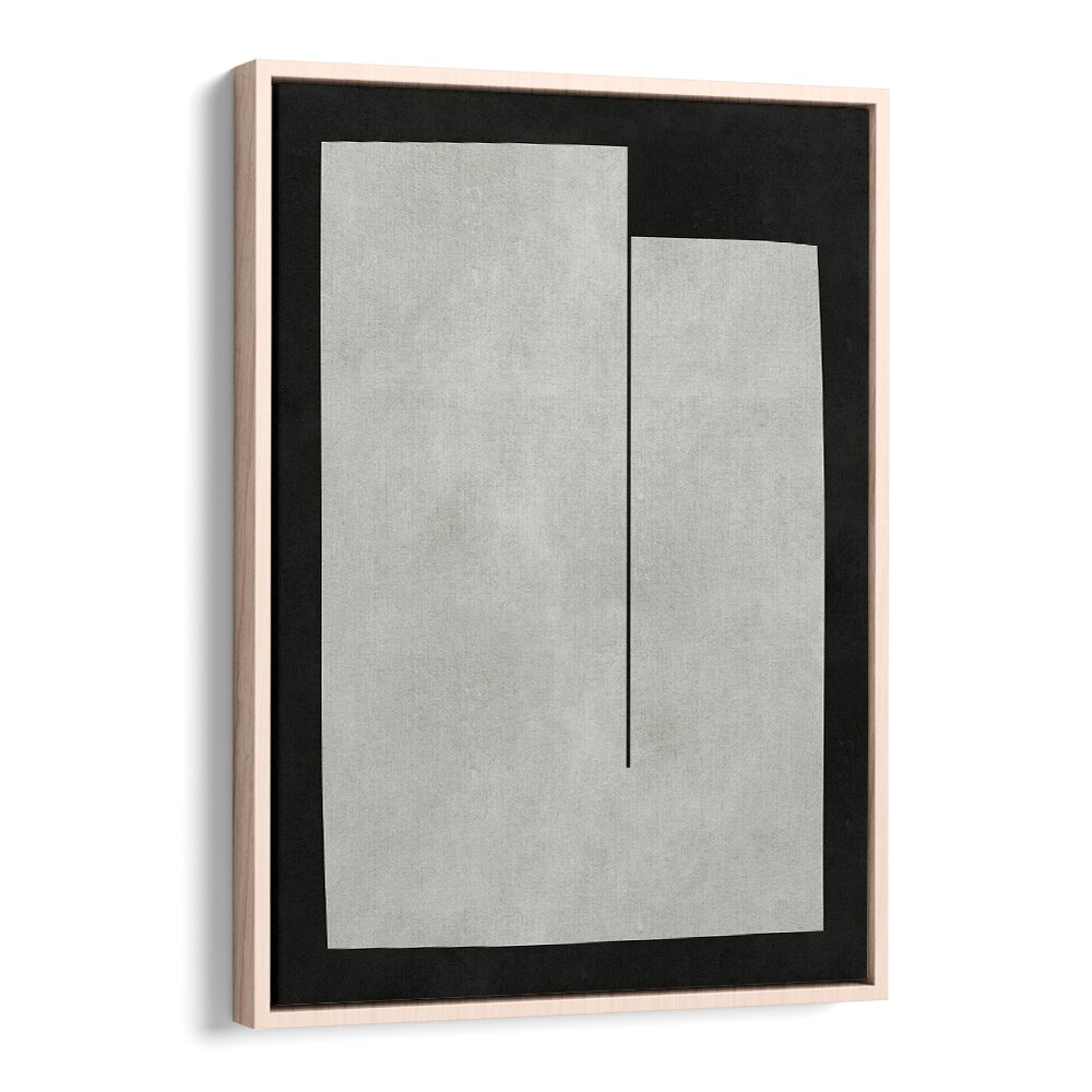 Stylish MODERN SHAPES IV, GEOMETRIC ART PRINTS, featuring sleek shapes in a minimalist frame, perfect for contemporary decor.