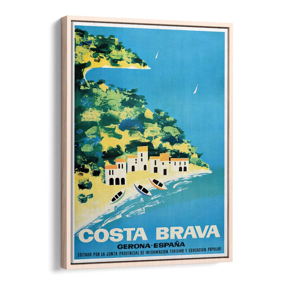 Costa Brava Vintage Travel Posters showcasing a stunning Mediterranean coastline, perfect for home decor.