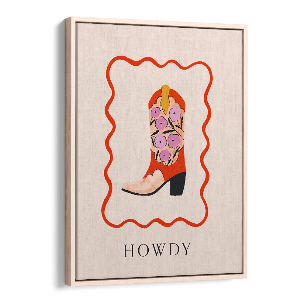 Colorful cowboy boot artwork from HOWDY II, COWBOY & MODERN AMERICANA PAINTINGS, celebrating Wild West culture.