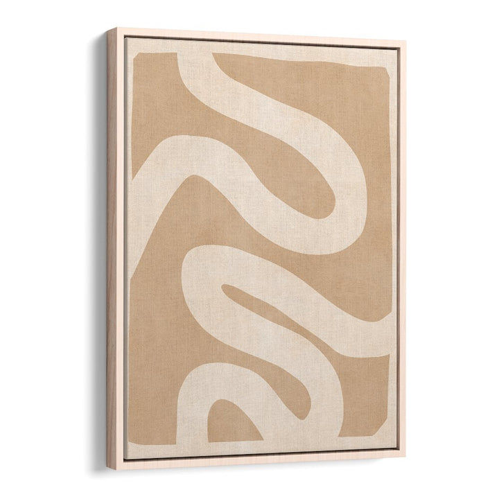 Elegant beige abstract design featuring flowing lines, perfect for enhancing spaces with EXPRESSIVE LINES V, ABSTRACT PAINTINGS.