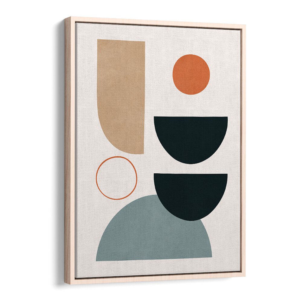 Colorful abstract design featuring semicircles and geometric shapes, perfect for fans of SEMICIRCLES VI, BOHO ART PAINTINGS.