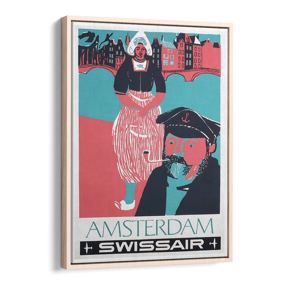 Artistic AMSTERDAM II, VINTAGE TRAVEL POSTERS reflect Amsterdam's charm with vibrant colors and nostalgic design.