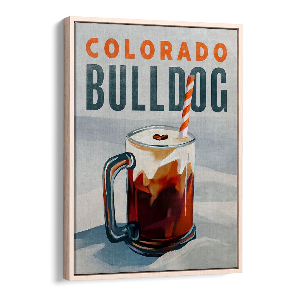 Stylish Colorado Bulldog bar art print, perfect for adding cafe charm to your home decor.