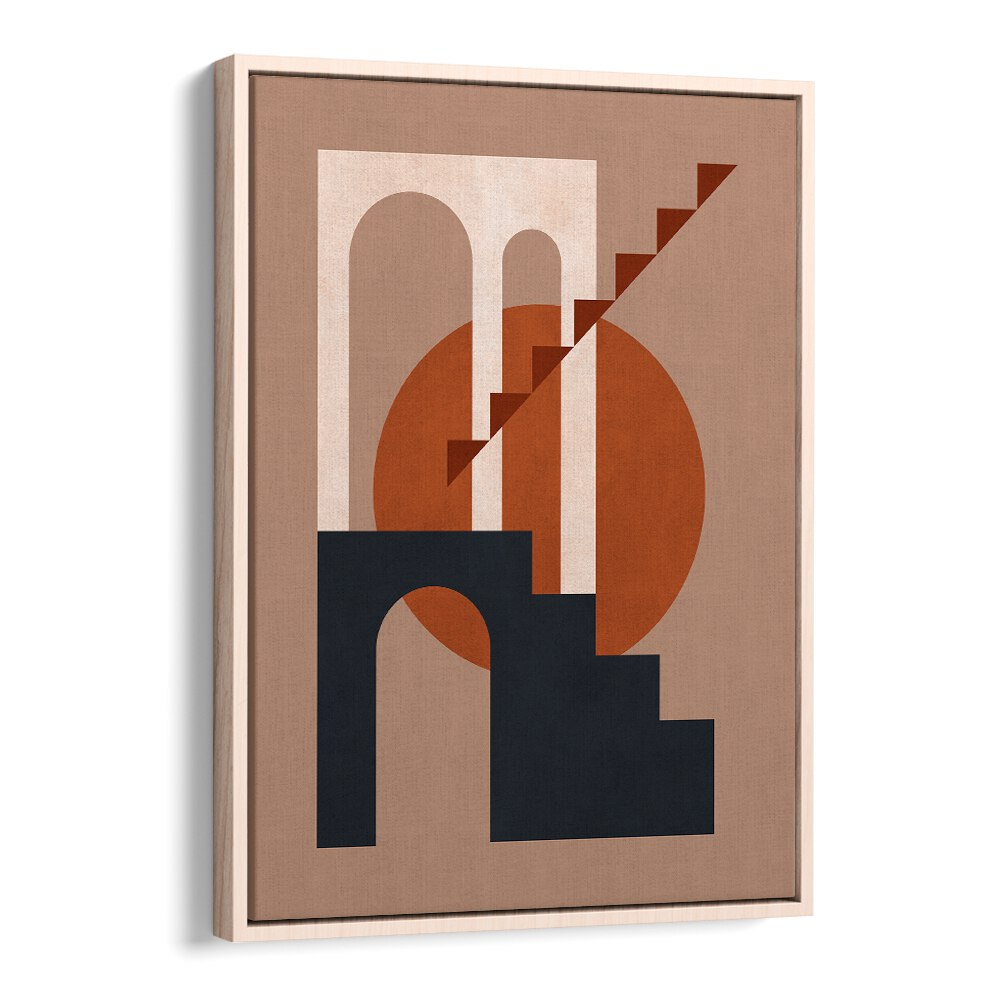 Elevate your space with GEOMETRIC COMPOSITION V, BOHO ART PAINTINGS featuring modern shapes and warm tones.