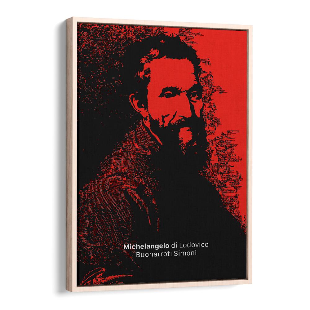 Stylish MICHELANGELO, PORTRAITS artwork featuring a bold illustration of the renowned artist, perfect for your decor.