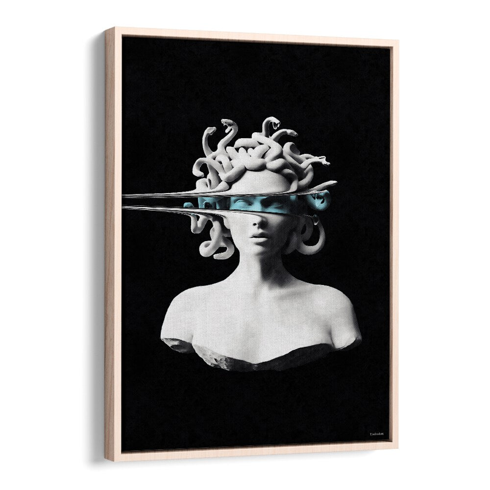 Stunning PORTRAIT OF MEDUSA, ALTERED ART PRINTS by UNDERDOTT blends classic artistry with modern flair.