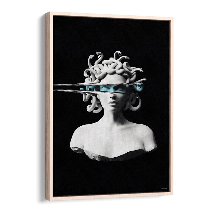 Stunning PORTRAIT OF MEDUSA, ALTERED ART PRINTS by UNDERDOTT blends classic artistry with modern flair.