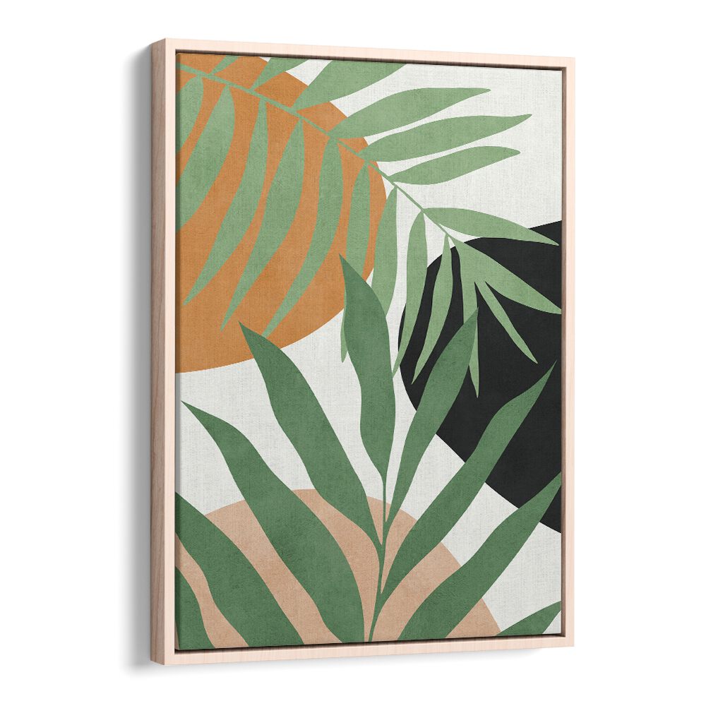 Stylish WATERCOLOR I, BOHO ART PAINTINGS featuring lush leaves and earthy tones, perfect for enhancing any space.