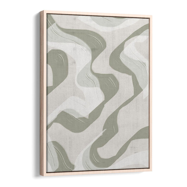 Captivating GREEN WAVES NO.3, BOHO ART PAINTINGS, featuring soothing green shades to transform your space beautifully.