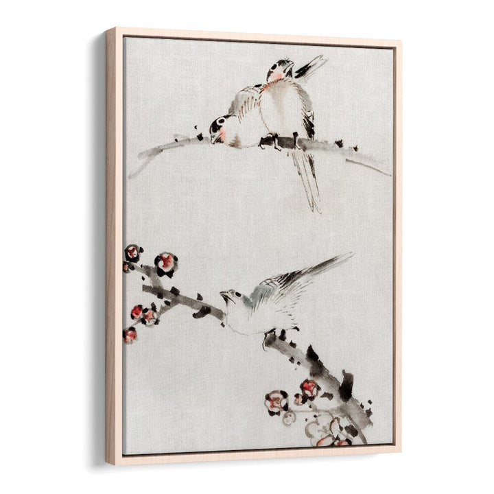 BIRDS ON BRANCHES , VINTAGE PAINTINGS