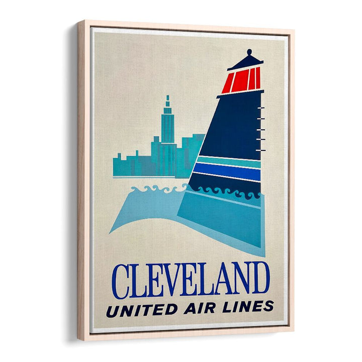CLEVELAND AIR LINES Vintage Travel Posters showcase a retro design, perfect for aviation enthusiasts and home decor.