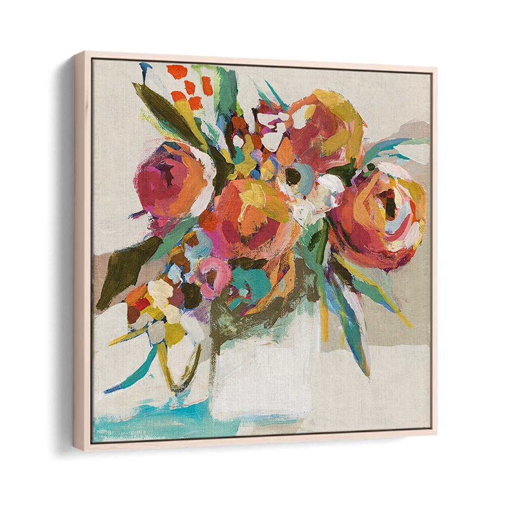 Vibrant AUTUMN BOUQUET, FLORAL FLOWER PAINTINGS showcasing abstract blossoms to enhance your home decor.