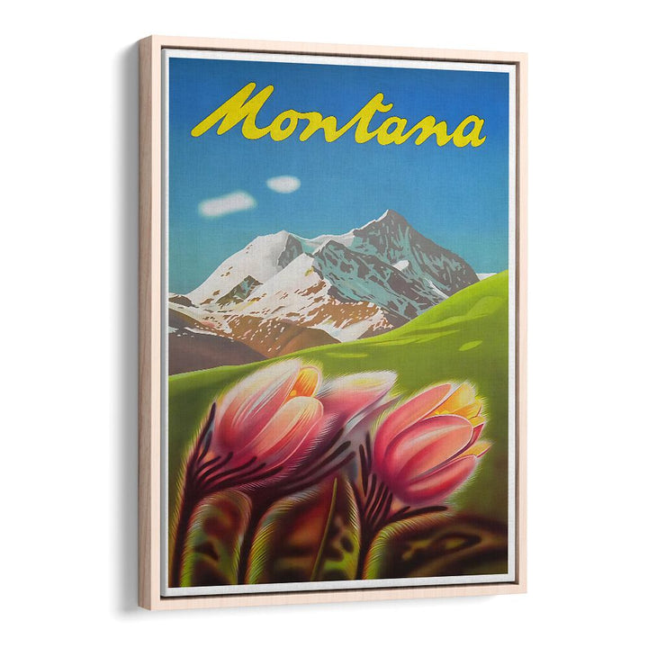 Colorful MONTANA Vintage Travel Posters showcase stunning landscapes and vibrant flowers, adding artistic flair to your space.