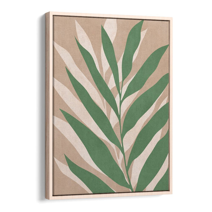 TROPICAL I, BOHO ART PAINTINGS feature lush green leaves on a neutral background, perfect for adding tropical charm to any space.