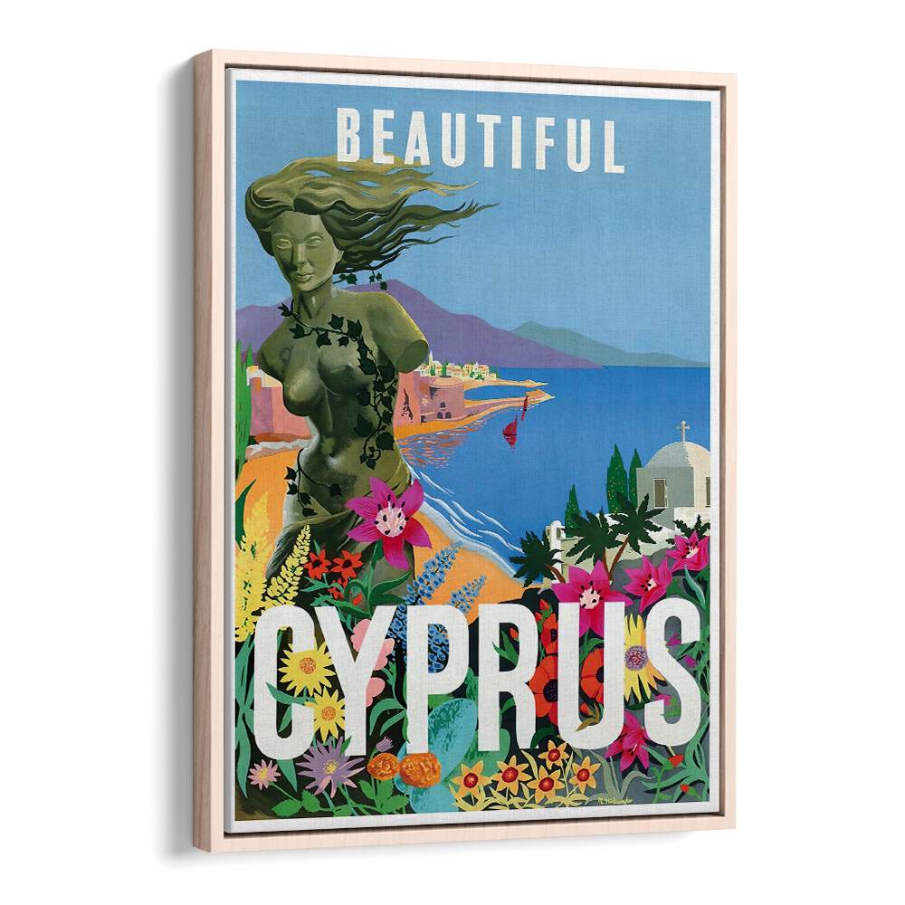 Colorful CYPRUS, VINTAGE TRAVEL POSTERS showcasing the Mediterranean's beauty and vibrant culture for your decor.