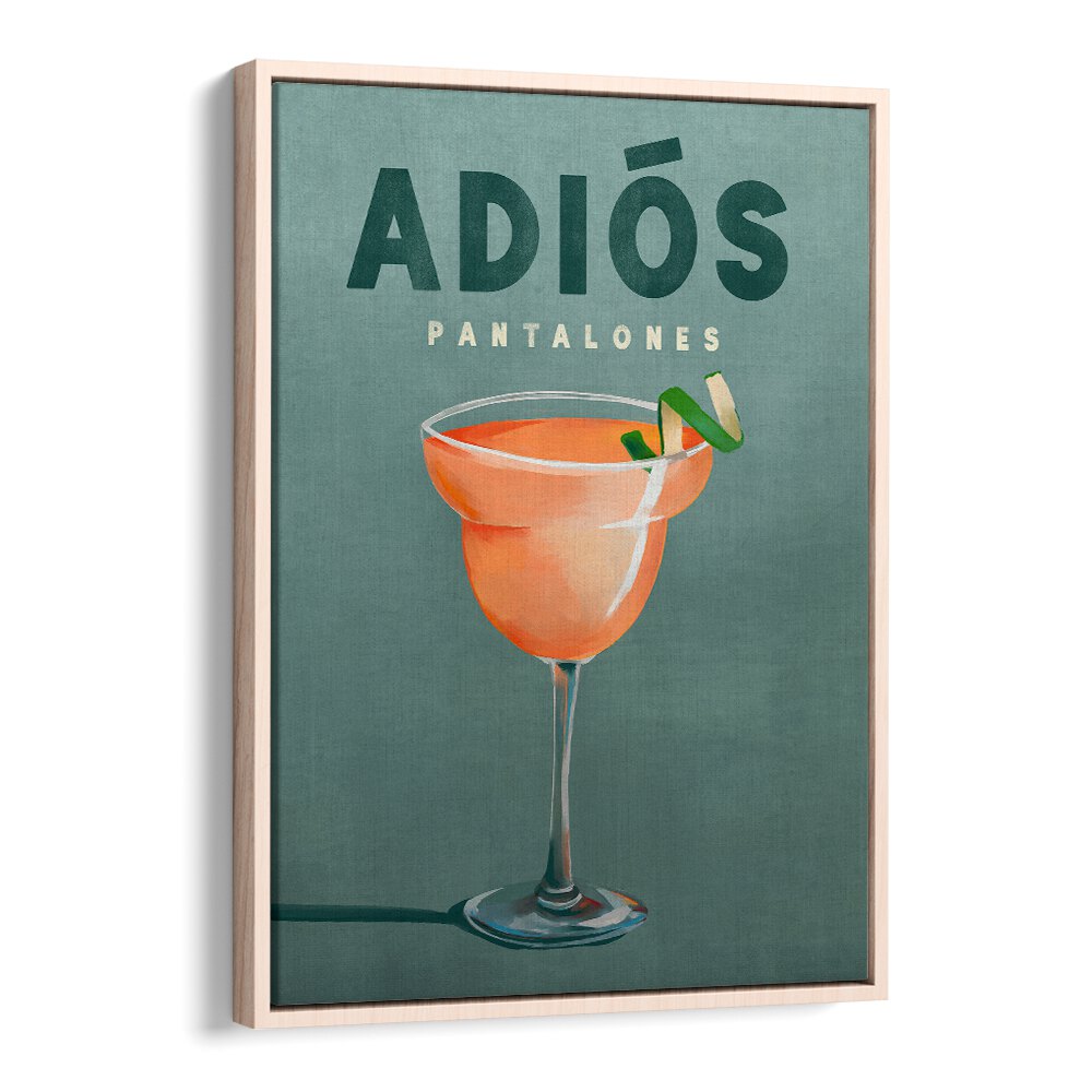 Vibrant PANTALONES, BAR art print showcasing a cocktail, perfect for enhancing bar and lounge decor.