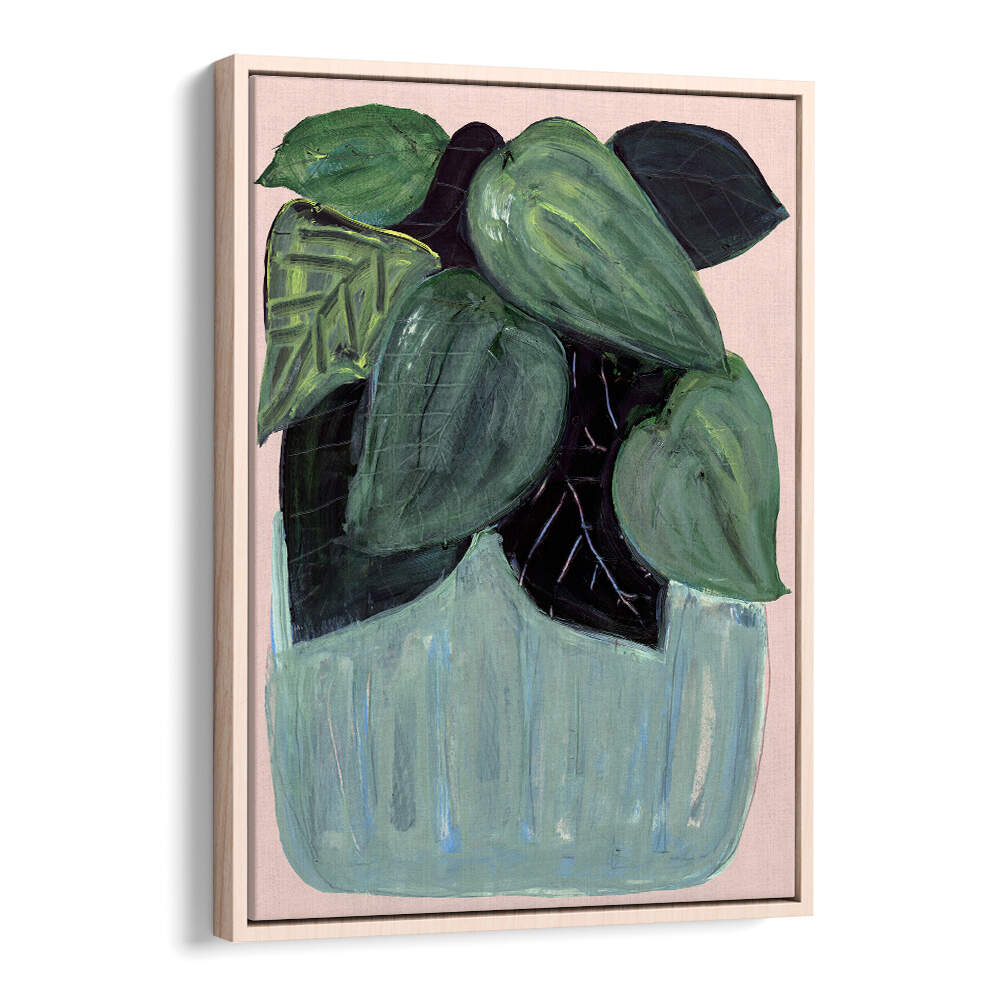 POTTED PLANT NO I, FLORAL FLOWER PAINTINGS showcase vibrant leaves, perfect for elevating your home decor.