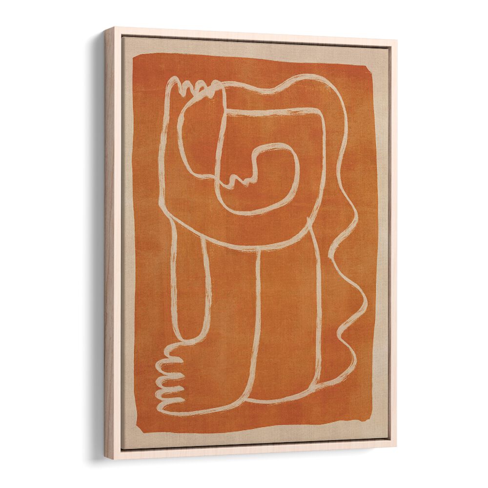 Stylish ABSTRACT LINE ART FIGURE, BOHO ART PAINTINGS in earthy tones to elevate your living space beautifully.