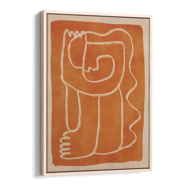 Stylish ABSTRACT LINE ART FIGURE, BOHO ART PAINTINGS in earthy tones to elevate your living space beautifully.