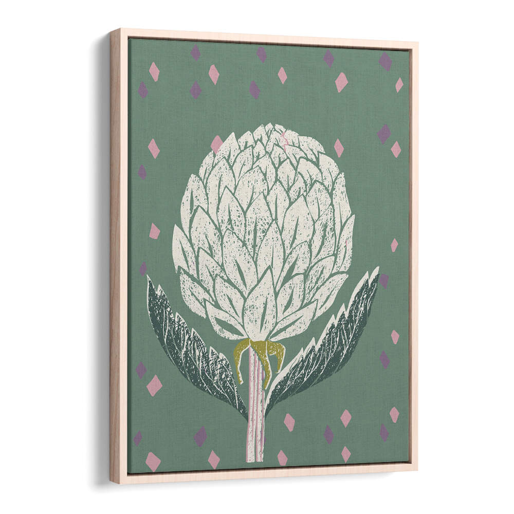 Stunning ARTICHOKE SAGE GREEN, FLORAL FLOWER PAINTINGS showcasing abstract floral designs to enhance your decor.