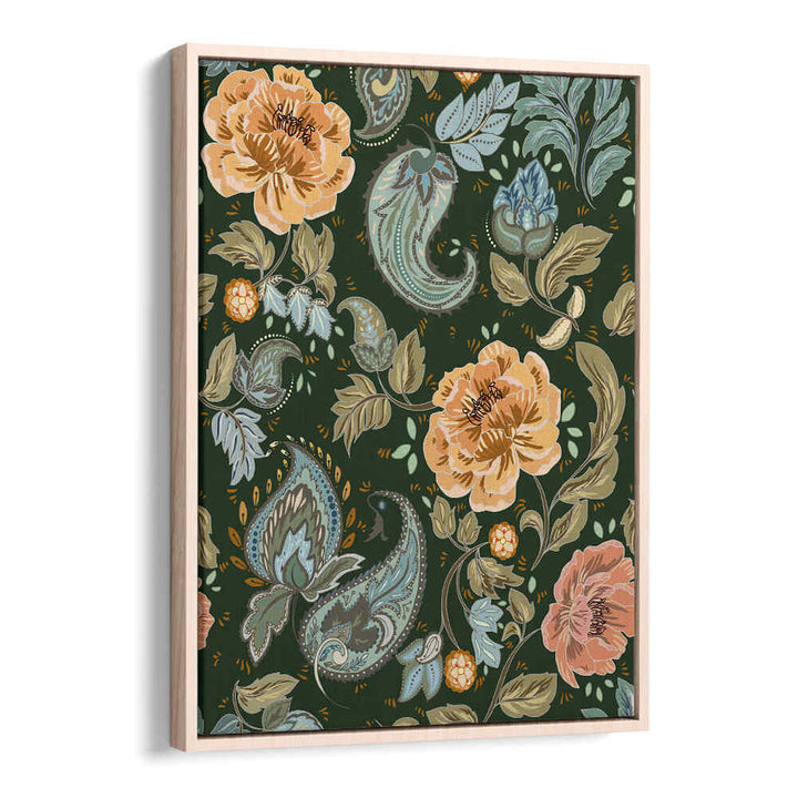 Golden Forest Pattern II art print features elegant floral designs and rich colors, perfect for enhancing any space.