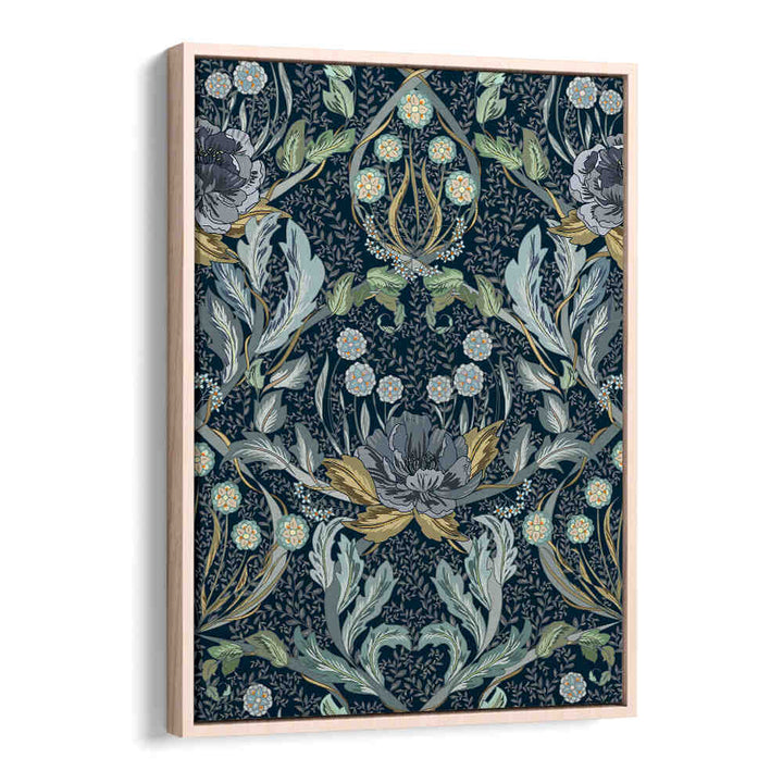 Elevate your decor with OAKWOOD's FLORAL BLUE PATTERN, PATTERN ART PRINTS, featuring intricate floral designs.