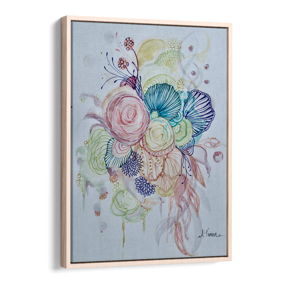 Colorful abstract floral artwork from the INDULGENCE, FLORAL FLOWER PAINTINGS collection, perfect for any space.