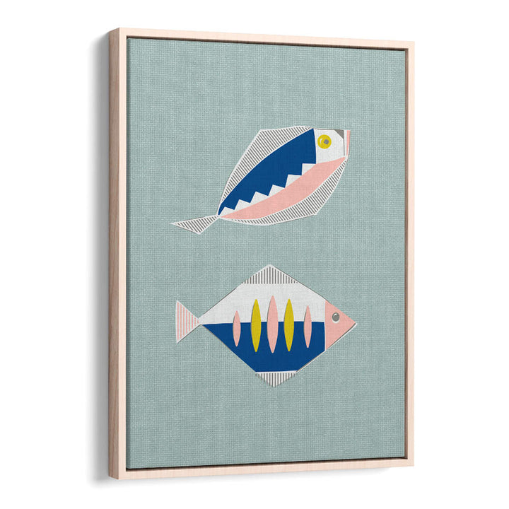MID CENTURY KITCHEN FISHES MINT II , KITCHEN POSTERS