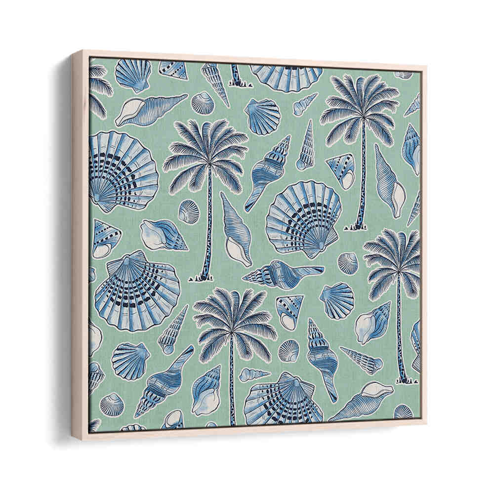 SEA SHELLS AND PALMTREES MINT , BEACH PAINTINGS