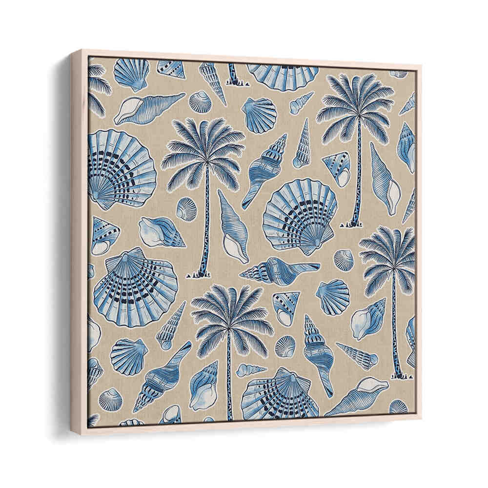 SEASHELLS AND PALM TREES SAND , BEACH PAINTINGS