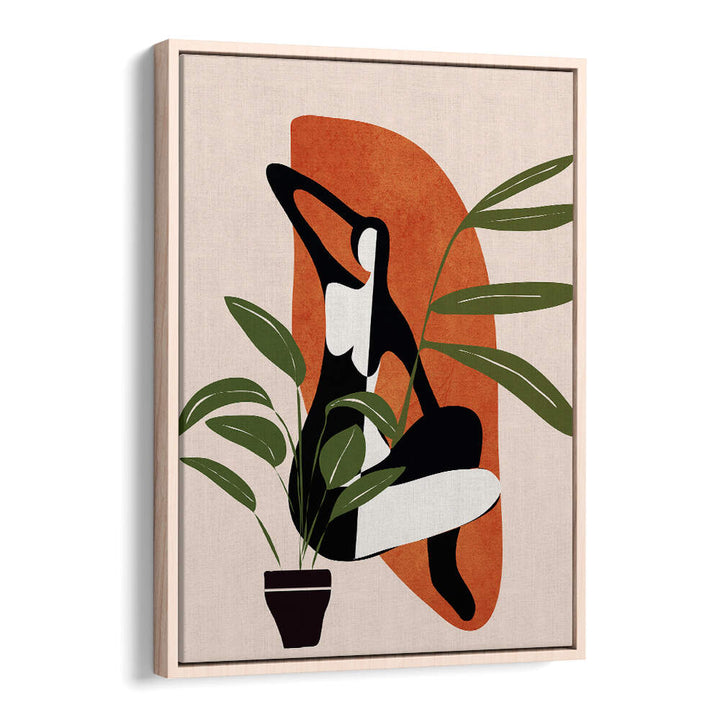 VERDANT SILHOUETTE , BOHO ART PAINTINGS