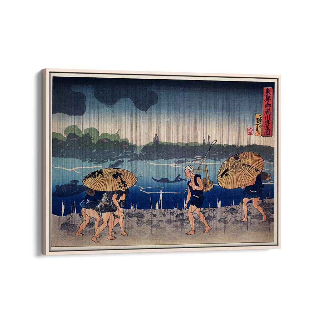 PEOPLE WALKING , VINTAGE PAINTINGS